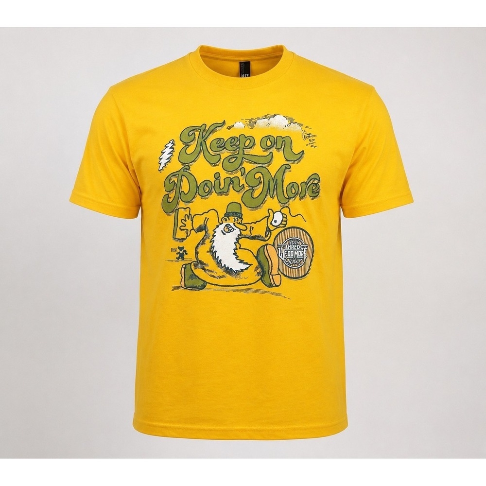 Distinct Keep On Doin More Graphic T Shirt Mens Small Yellow 2024 Threads Edomor